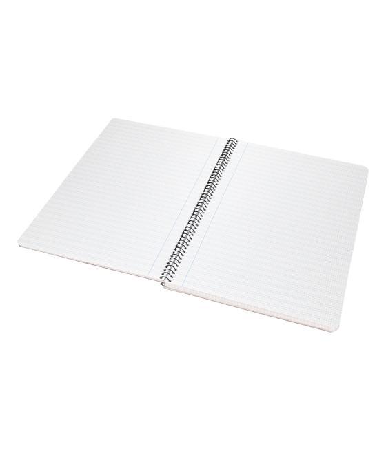 Cuaderno espiral liderpapel folio pautaguia tapa blanda 80h 75 gr cuadro pautado 2,5mm con margen colores surtidos