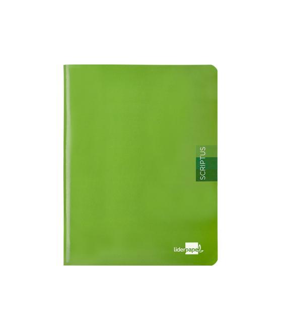 Libreta liderpapel scriptus a5 48 hojas 90g/m2 cuadro 4mm con margen color verde