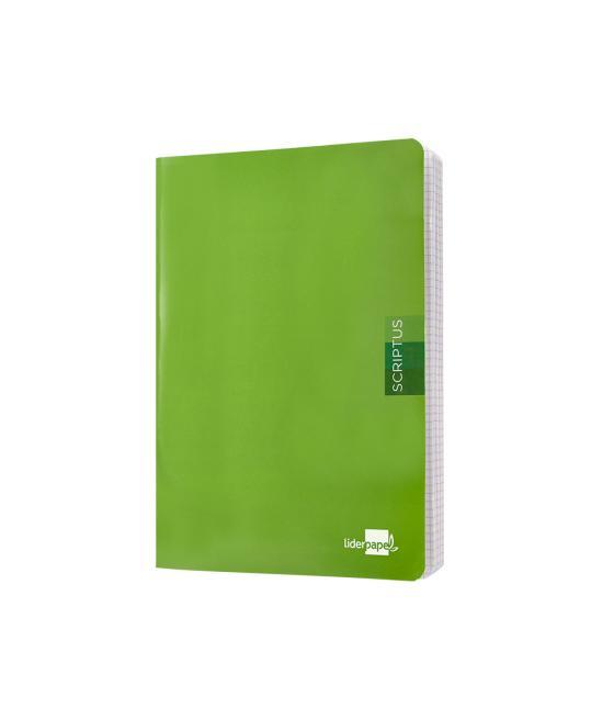 Libreta liderpapel scriptus a5 48 hojas 90g/m2 cuadro 4mm con margen color verde