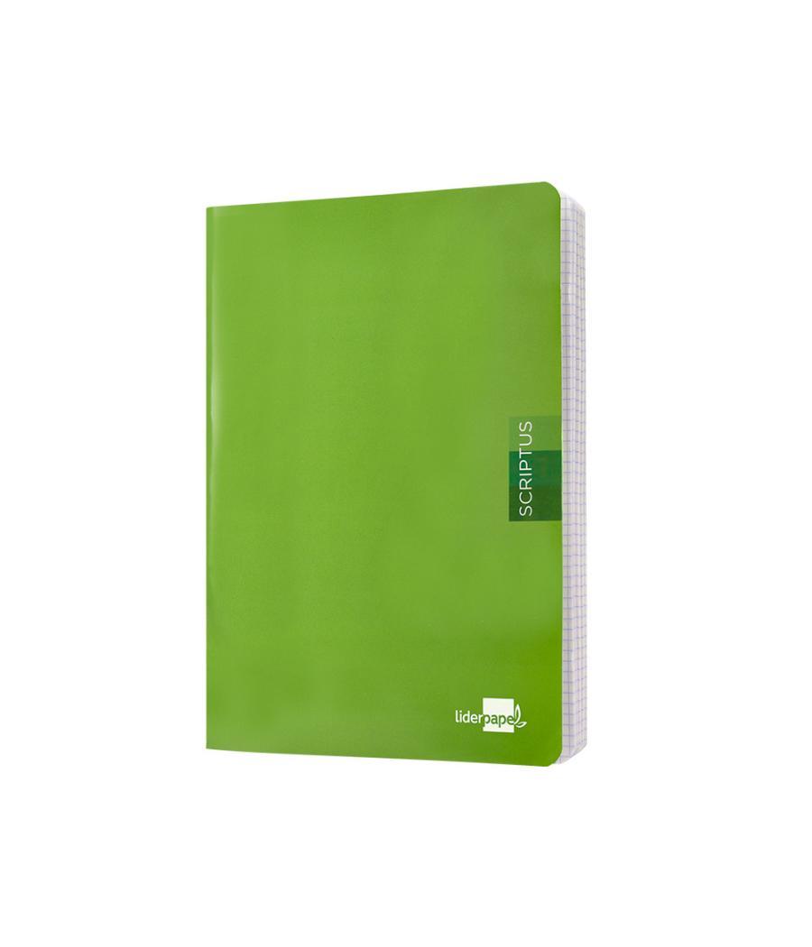 Libreta liderpapel scriptus a5 48 hojas 90g/m2 cuadro 4mm con margen color verde