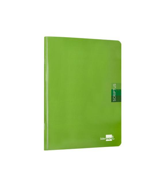 Libreta liderpapel scriptus a5 48 hojas 90g/m2 cuadro 4mm con margen color verde