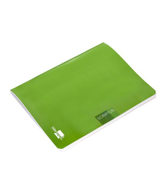 Libreta liderpapel scriptus a5 48 hojas 90g/m2 cuadro 4mm con margen color verde