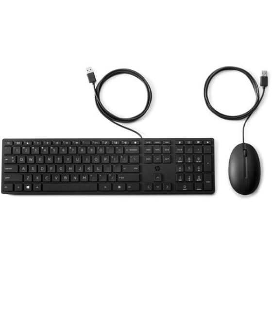 Hp combo teclado y ratón 320mk cable usb negro