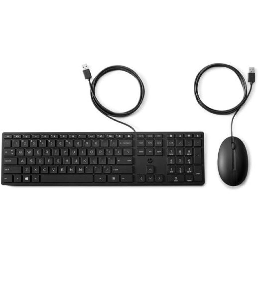 Hp combo teclado y ratón 320mk cable usb negro
