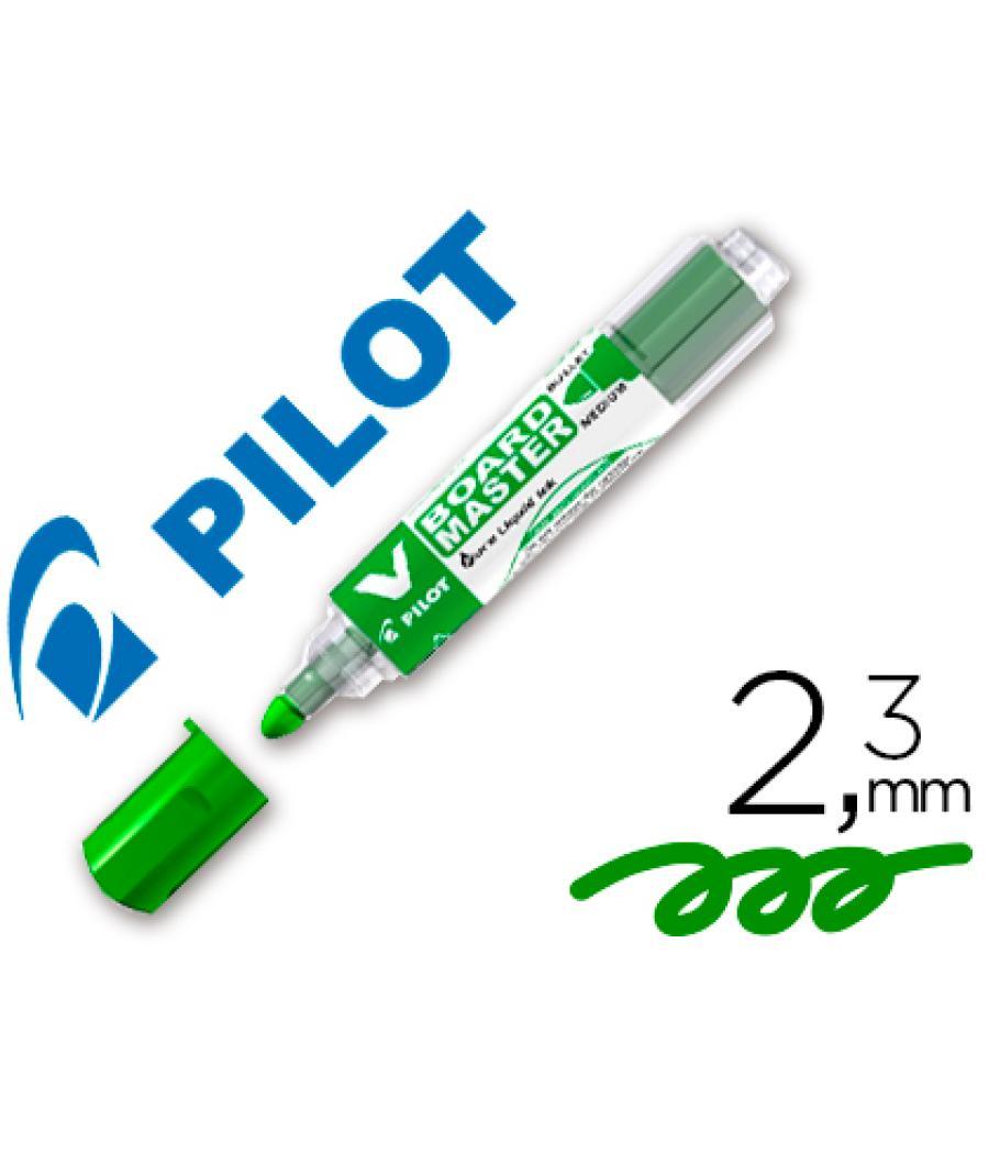 Rotulador pilot v board master para pizarra blanca verde tinta líquida trazo 2,3mm