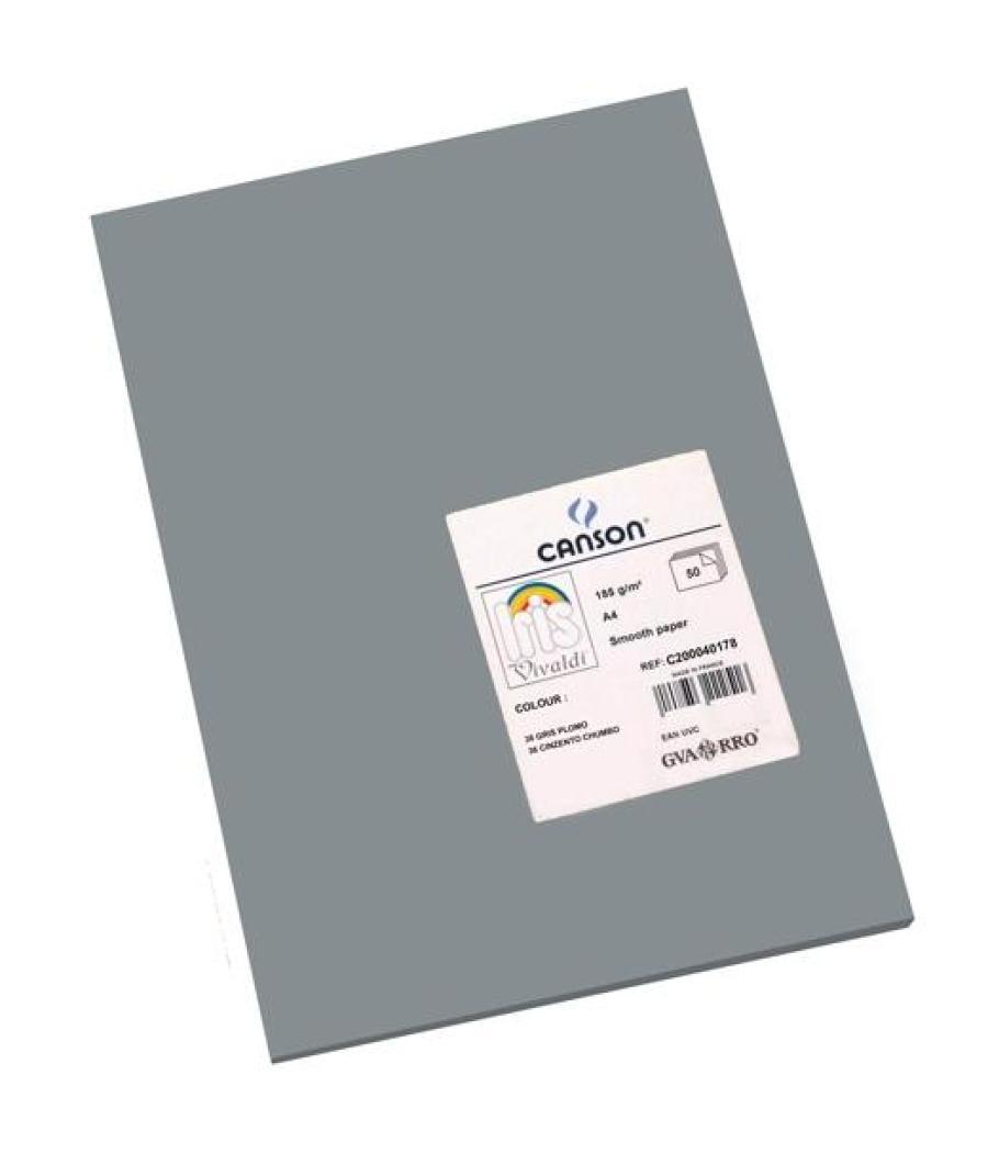 Iris cartulina 210x297mm 185gr gris plomo -50u-