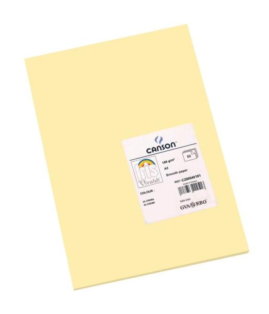 Iris cartulina 29,7x42cm 185gr crema -50u-