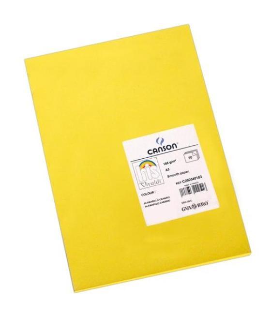 Iris cartulina 297x420mm 185gr amarillo canario -50u-