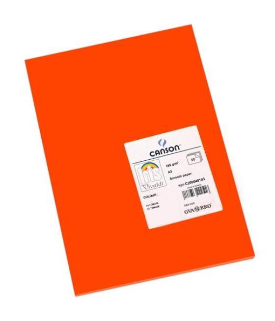 Iris cartulina 297x420mm 185gr tomate -50u-