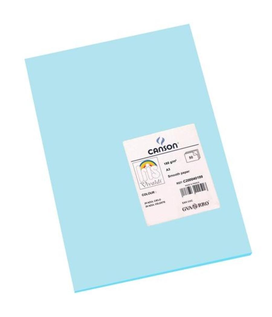 Iris cartulina 29,7x42cm 185gr azul cielo -50u-