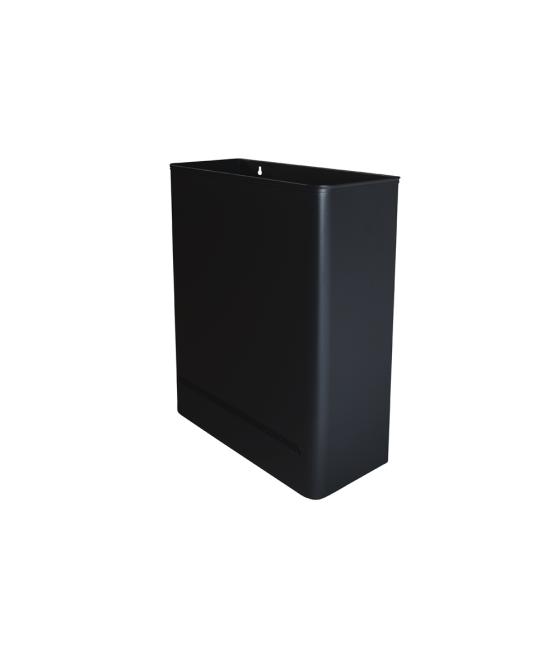 Papelera metálica de pared 24 litros 46x35x15 cm negro