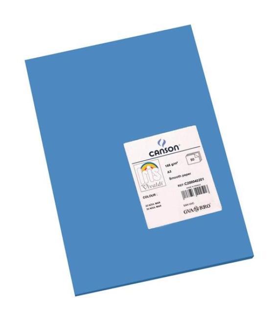 Iris cartulina 297x420mm 185gr azul mar -50u-