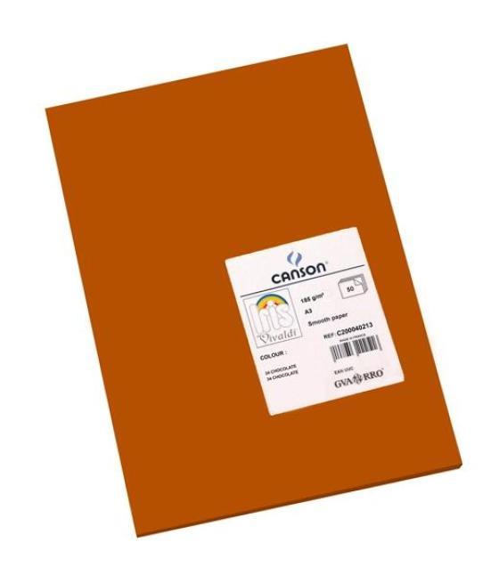 Iris cartulina 29,7x42cm 185gr chocolate -50u-