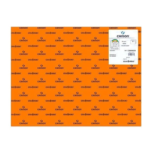Iris cartulina 50x65cm 185gr naranja -25u-