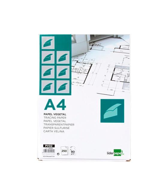 Papel dibujo liderpapel 210x297mm 90g/m2 vegetal