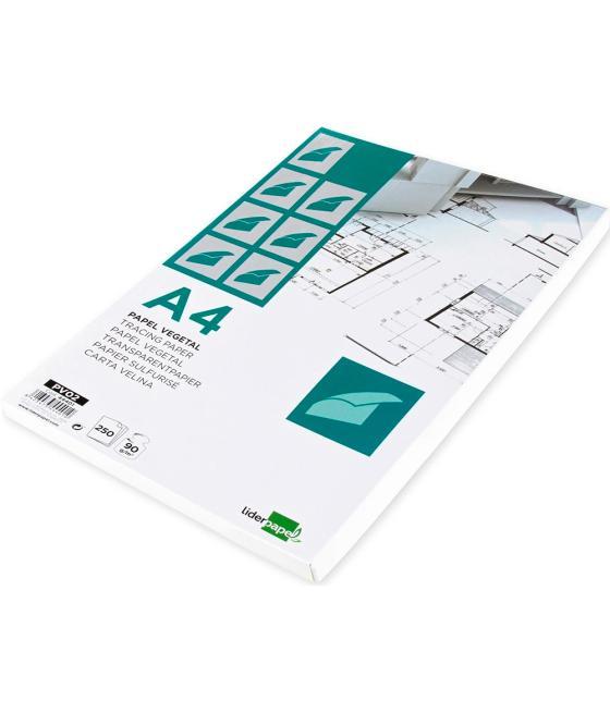 Papel dibujo liderpapel 210x297mm 90g/m2 vegetal