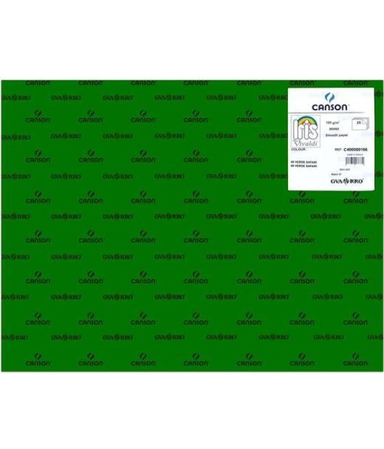 Iris cartulina 50x65cm 185gr verde safari -25u-