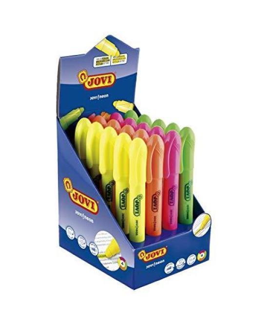 Jovi expositor 20 marcadores fluorescentes jovi!neon de gel en stick 140mm c/surtidos