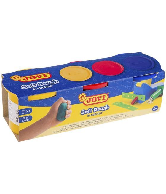 Jovi plastilina soft dough blandiver estuche 3 botes 110gr c/surtidos