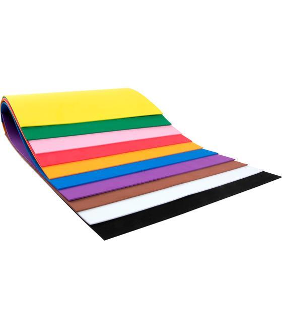 Bloc trabajos manuales liderpapel goma eva 240x315mm 10 hojas colores surtidos