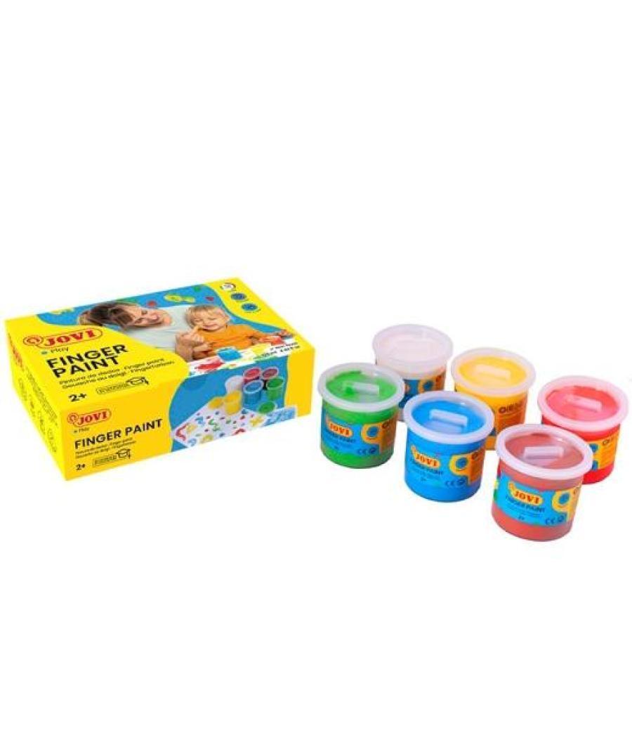 Jovi estuche 6 botes pintura de dedos 125ml c/surtidos
