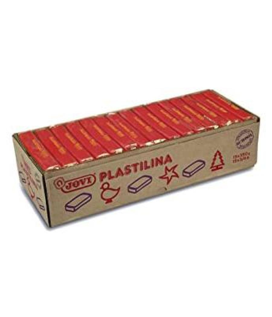 Jovi plastilina caja 15 pastillas 350gr unicolor rubí