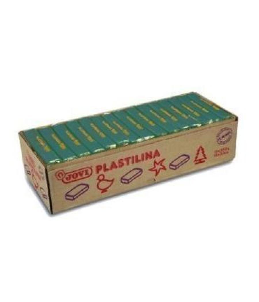 Jovi plastilina caja 15 pastillas 350gr unicolor verde oscuro