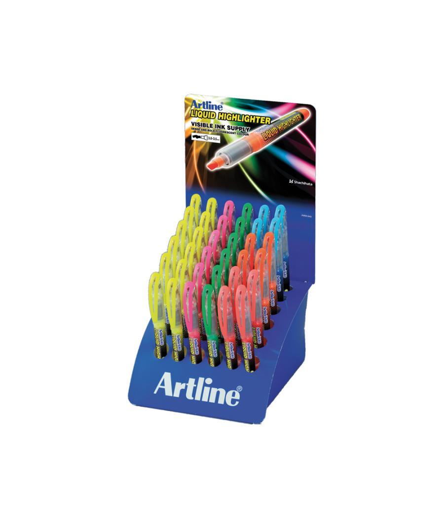 Rotulador artline fluorescente ek-640 punta biselada -expositor de 36 unidades