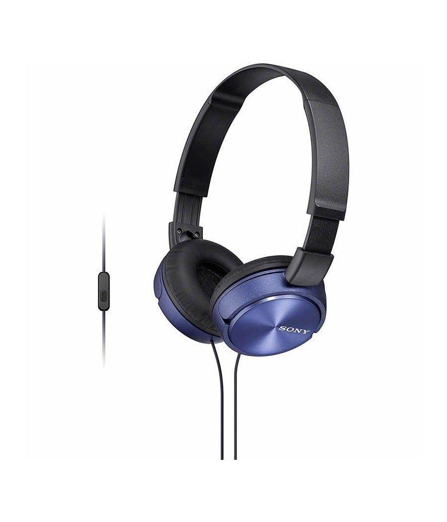 Auriculares sony mdrzx310apl/ con micrófono/ jack 3.5/ azules - Imagen 1