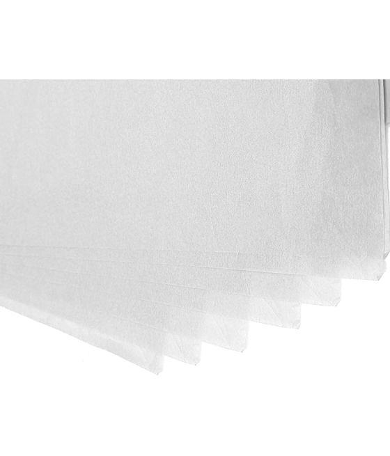 Papel seda liderpapel blanco 52x76 cm 18 gr paquete de 25 hojas