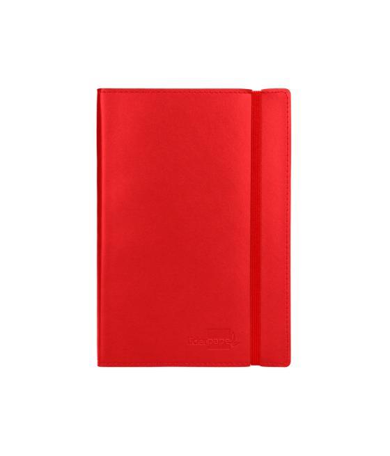 Libreta indice liderpapel similpiel a7 120 hojas 70g/m2 color rojo