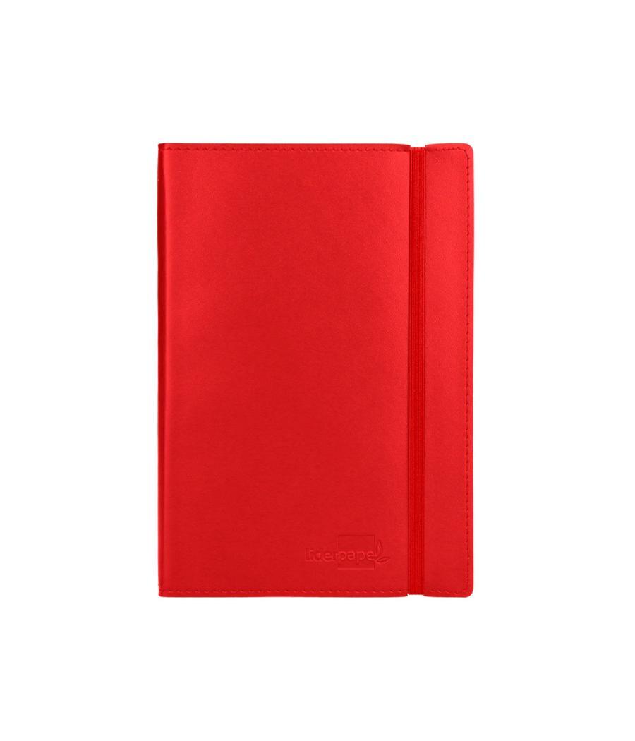 Libreta indice liderpapel similpiel a7 120 hojas 70g/m2 color rojo