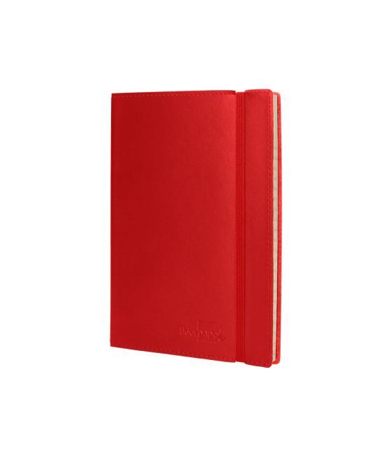 Libreta indice liderpapel similpiel a7 120 hojas 70g/m2 color rojo