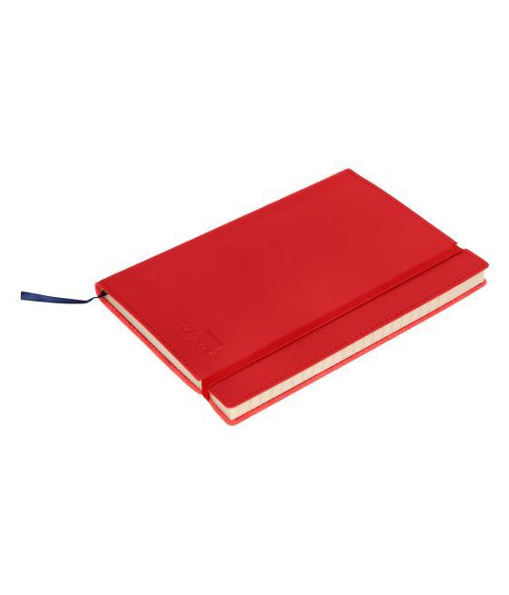 Libreta indice liderpapel similpiel a7 120 hojas 70g/m2 color rojo