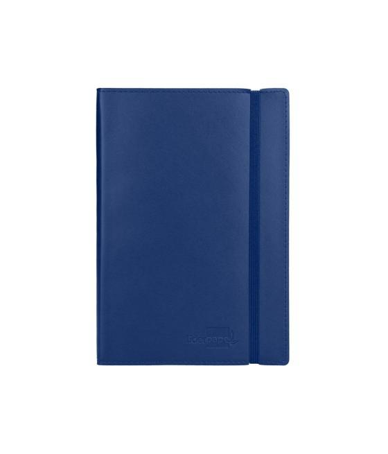 Libreta indice liderpapel similpiel a6 120 hojas 70g/m2 color azul