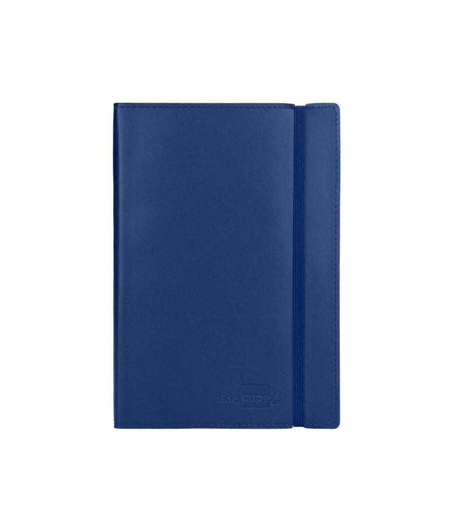 Libreta indice liderpapel similpiel a6 120 hojas 70g/m2 color azul