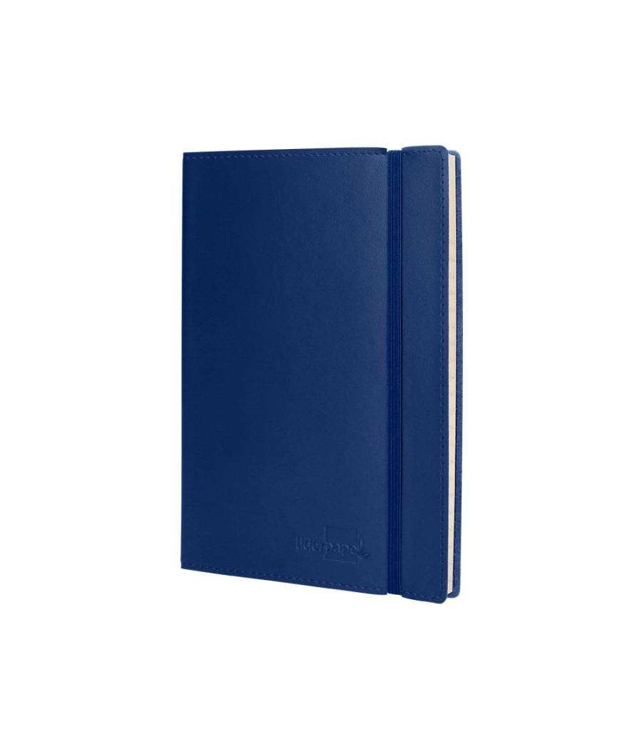 Libreta indice liderpapel similpiel a6 120 hojas 70g/m2 color azul