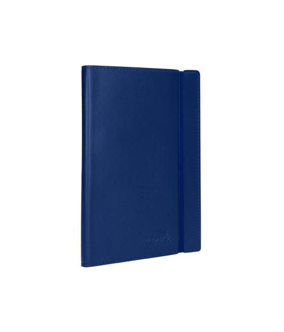 Libreta indice liderpapel similpiel a6 120 hojas 70g/m2 color azul