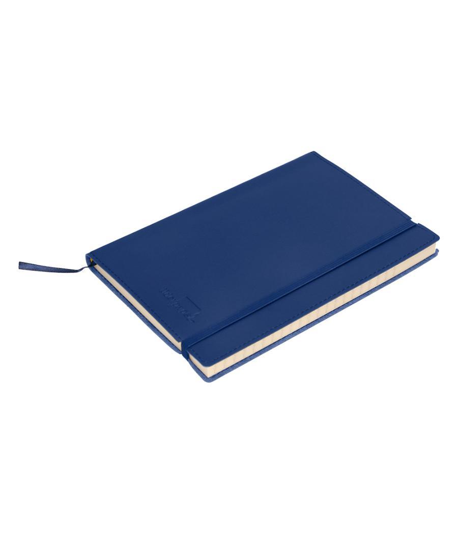 Libreta indice liderpapel similpiel a6 120 hojas 70g/m2 color azul