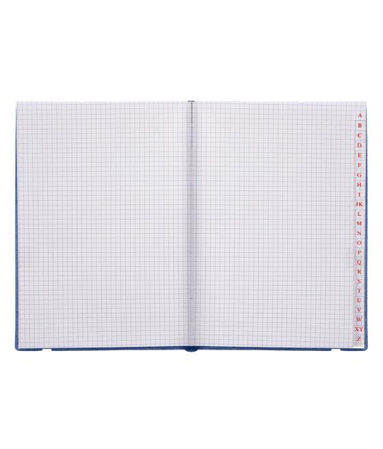 Libreta indice liderpapel similpiel a6 120 hojas 70g/m2 color azul