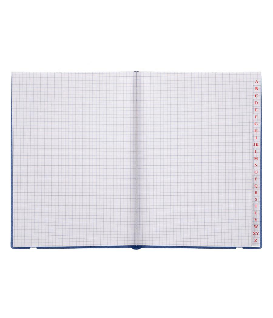 Libreta indice liderpapel similpiel a6 120 hojas 70g/m2 color azul