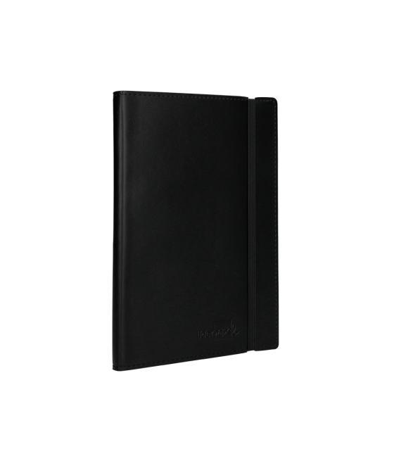 Libreta indice liderpapel similpiel a5 120 hojas 70g/m2 color negro