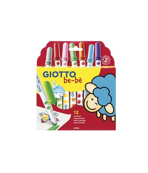 Rotulador giotto super bebe caja de 12 colores surtidos