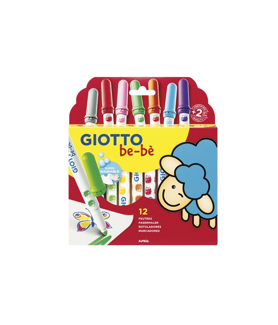 Rotulador giotto super bebe caja de 12 colores surtidos