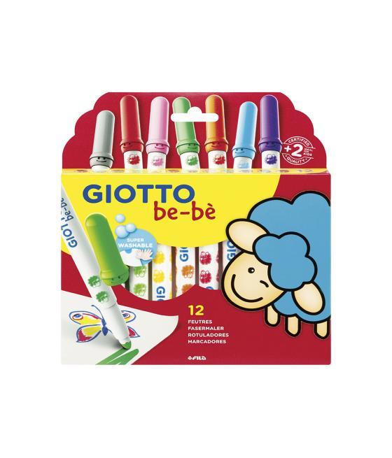 Rotulador giotto super bebe caja de 12 colores surtidos