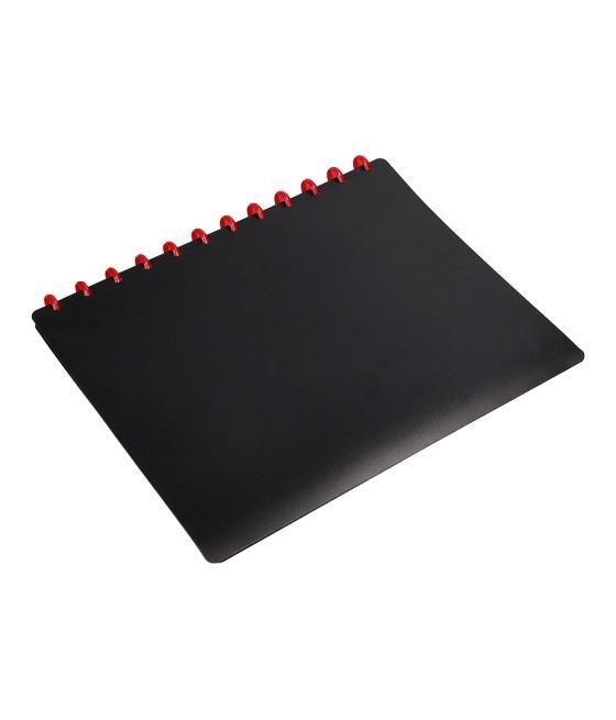 Carpeta liderpapel din a4 con 20 fundas intercambiables color negro