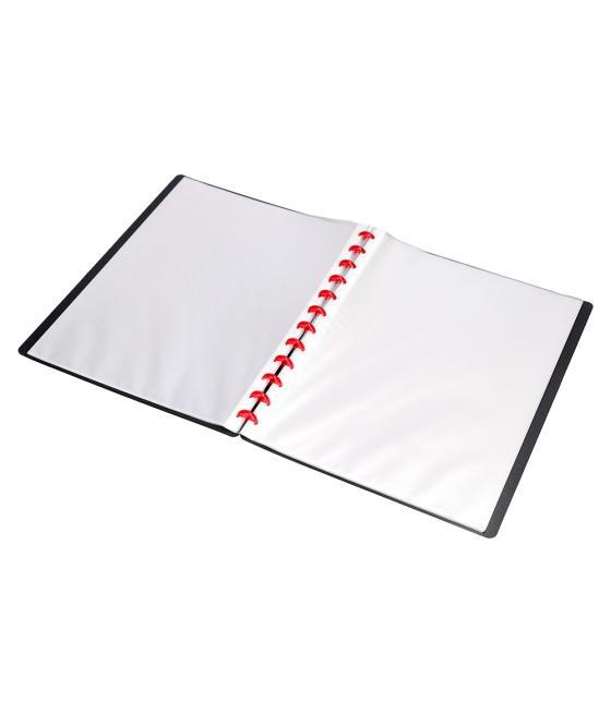 Carpeta liderpapel din a4 con 20 fundas intercambiables color negro