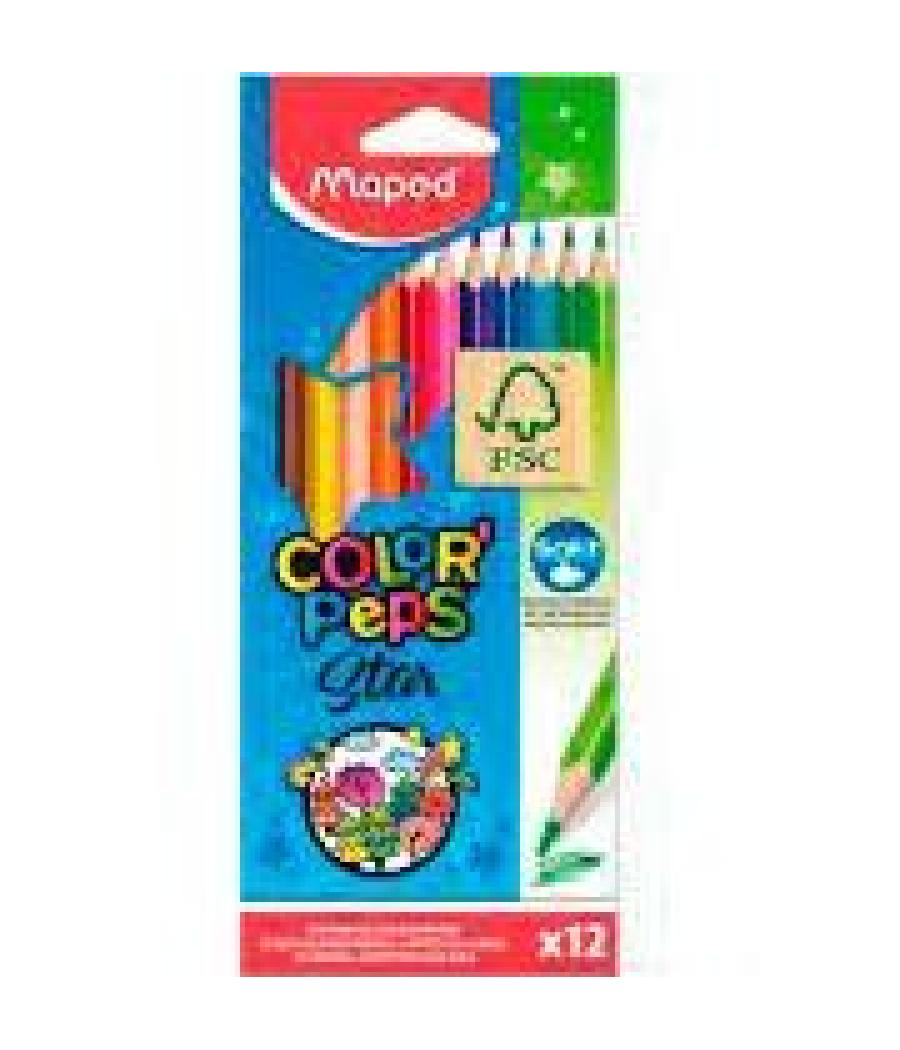 Maped lápices de colores color´peps star c/ certificado fsc surtidos en estuche 12