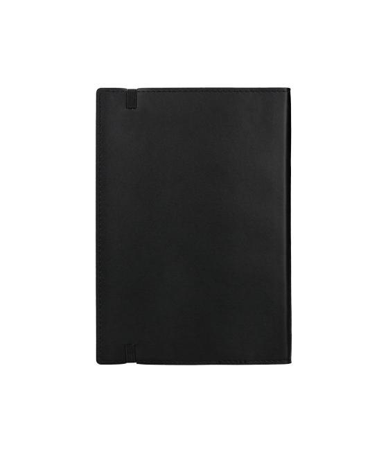 Libreta liderpapel simil piel a5 120 hojas 70g/m2 cuadro 4mm sin margen negro