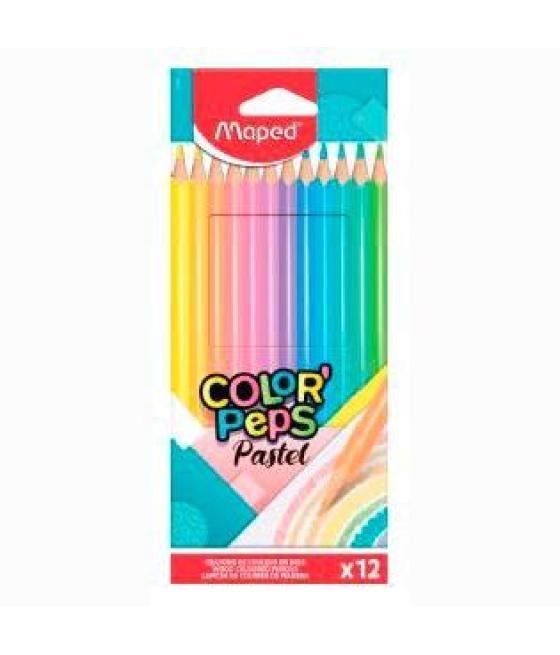 Maped lápices de colores color´peps pastel surtidos estuche 12 ud